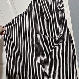 Black and White Striped Apron